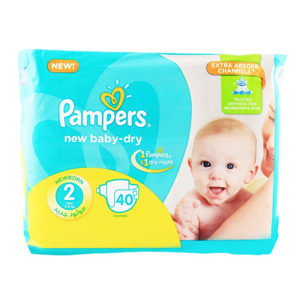 Purchase Pampers New Born, No. 2 Mini, 3-6 KG 40-Pack Online at Special ...