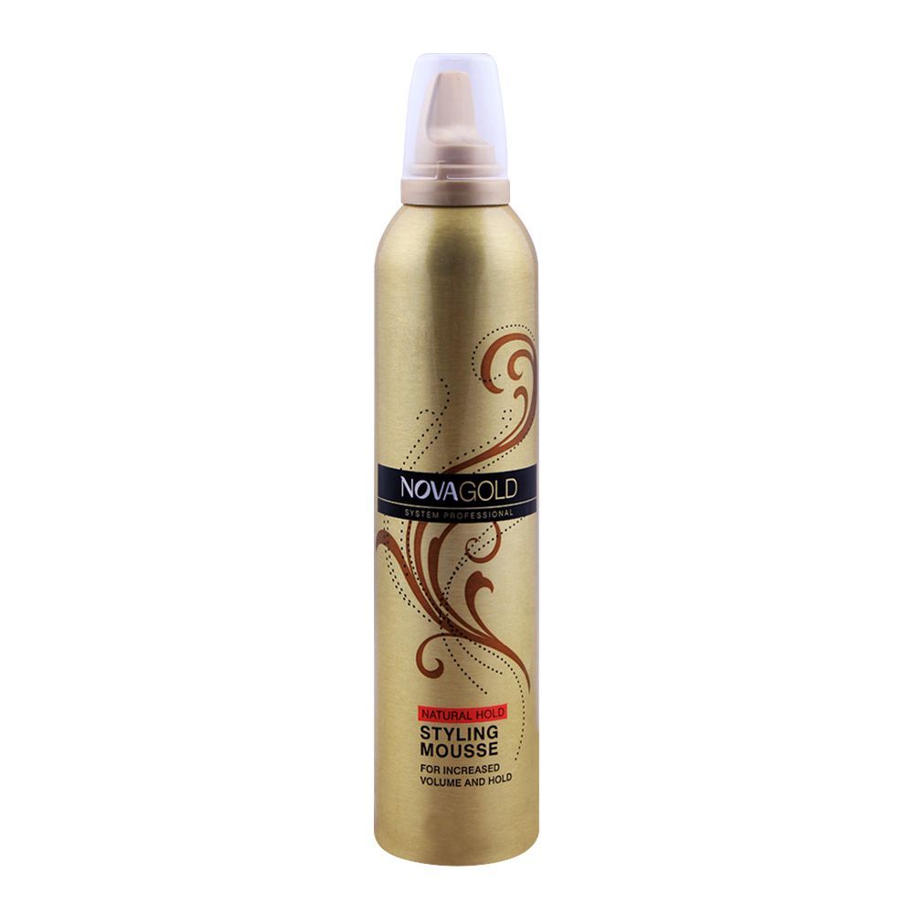 Nova Gold Natural Hold Styling Hair Mousse, 300ml