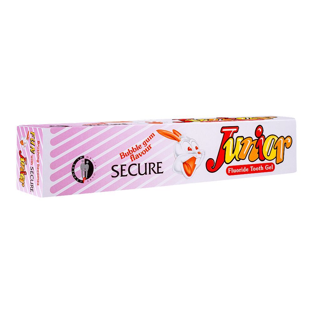 Secure Junior Bubble Gum Fluoride Tooth Gel Tooth Paste, 60g