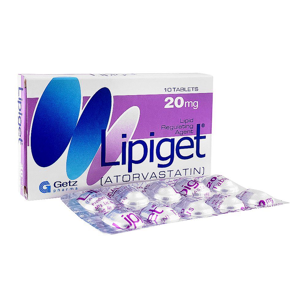 Getz Pharma Lipiget Tablet, 20mg, 10-Pack