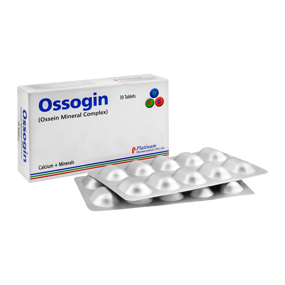 Platinum Pharmaceuticals Ossogin Tablet, Calcium + Minerals, 30-Pack