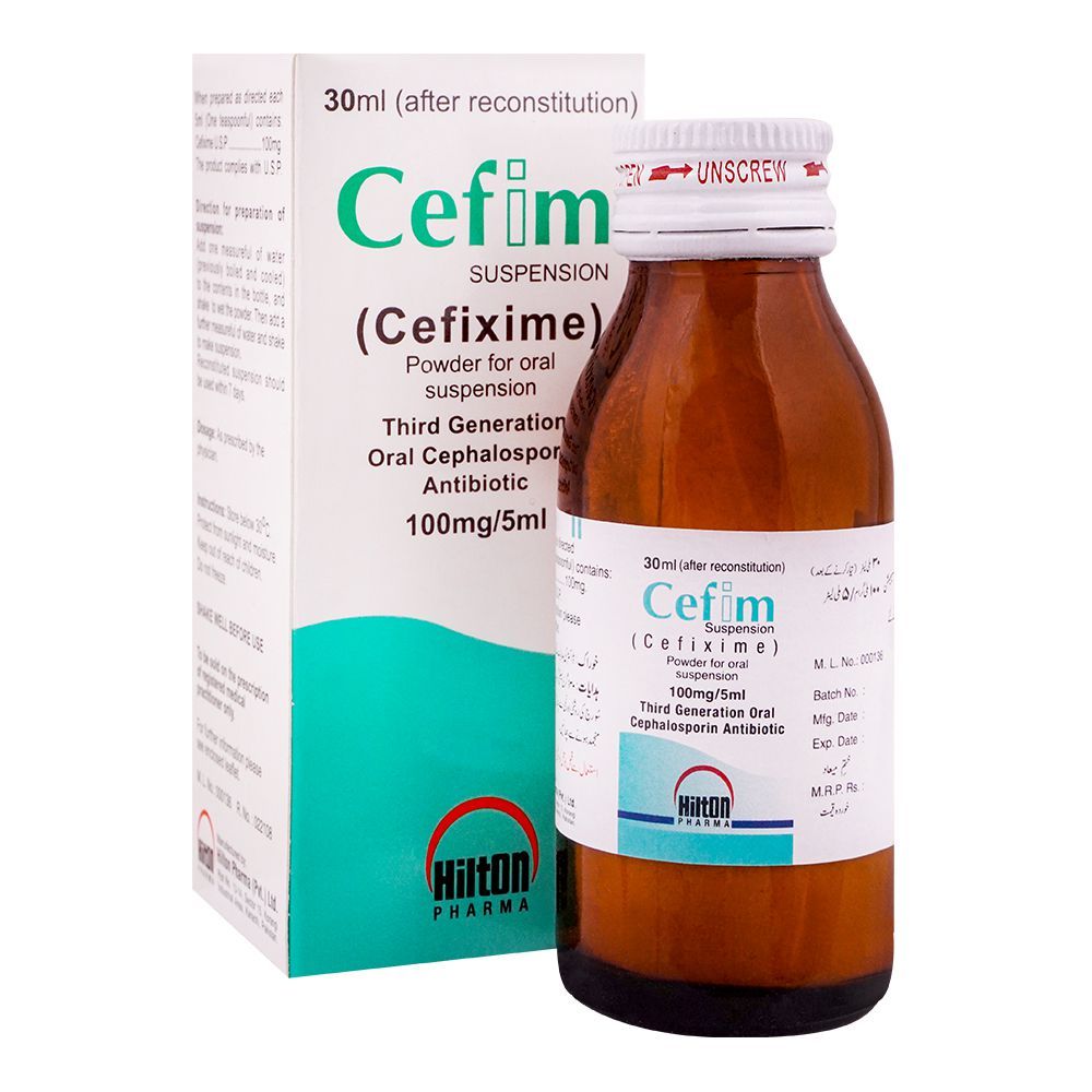 Hilton Pharma Cefim 100mg Suspension, 30ml