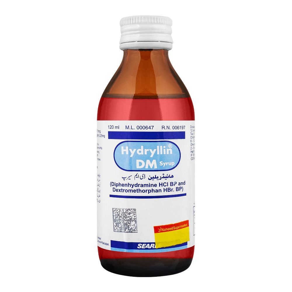 Searle Hydryllin DM Syrup, 120ml