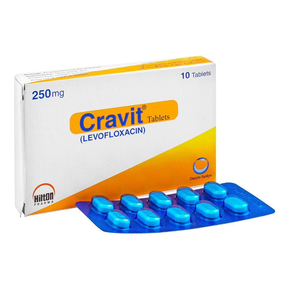 Hilton Pharma Cravit Tablet, 250mg, 10-Pack