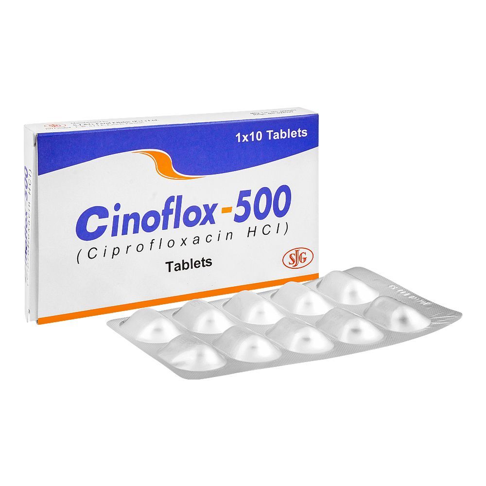 S.J. & G. Cinoflox Tablet, 500mg, 10-Pack