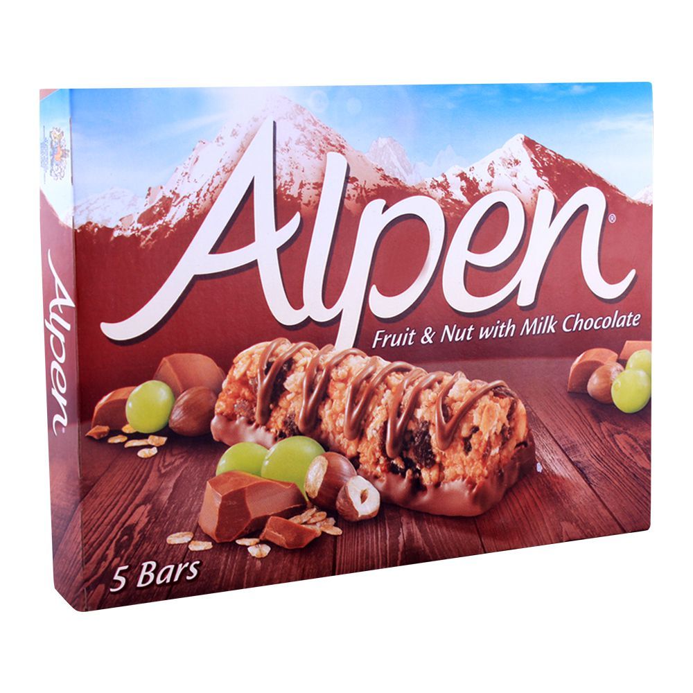 Alpen Light Fruit & Nut With Milk Chocolate Cereal Bars 5-Pack
