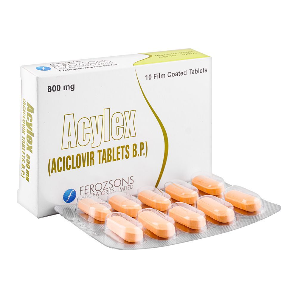 Ferozsons Laboratories Acylex Tablet, 800mg, 10-Pack