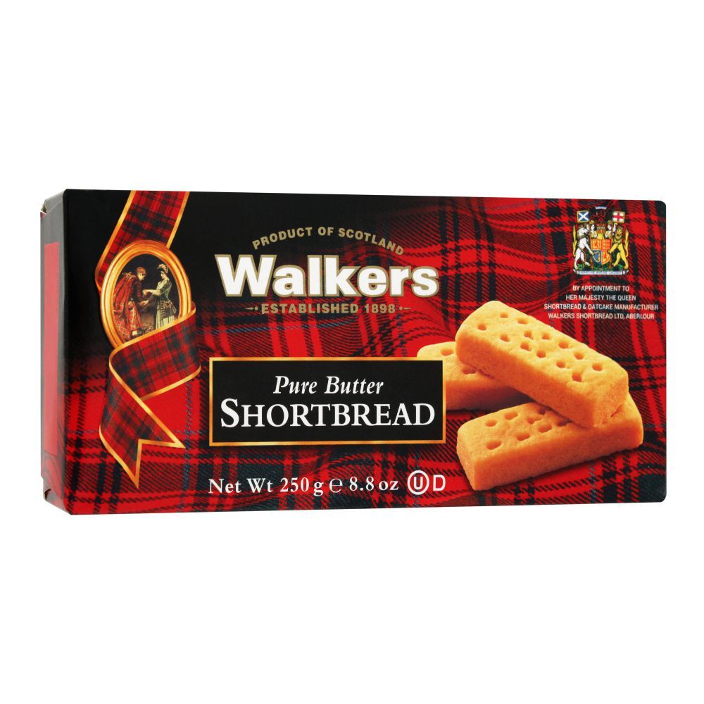 Walkers Pure Butter Shortbread Biscuits, 250g