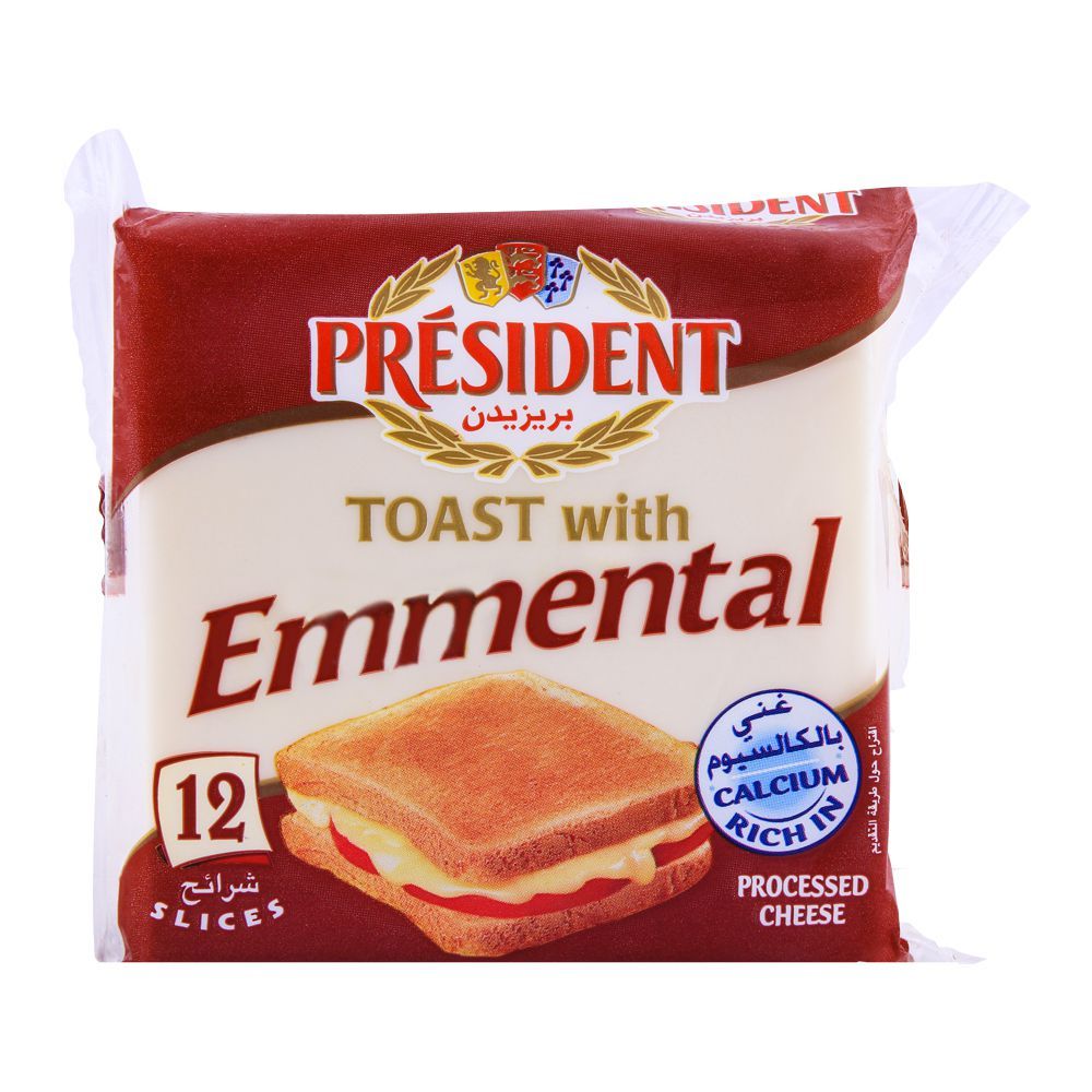 President Emmental Toast Cheese, 12 Slices