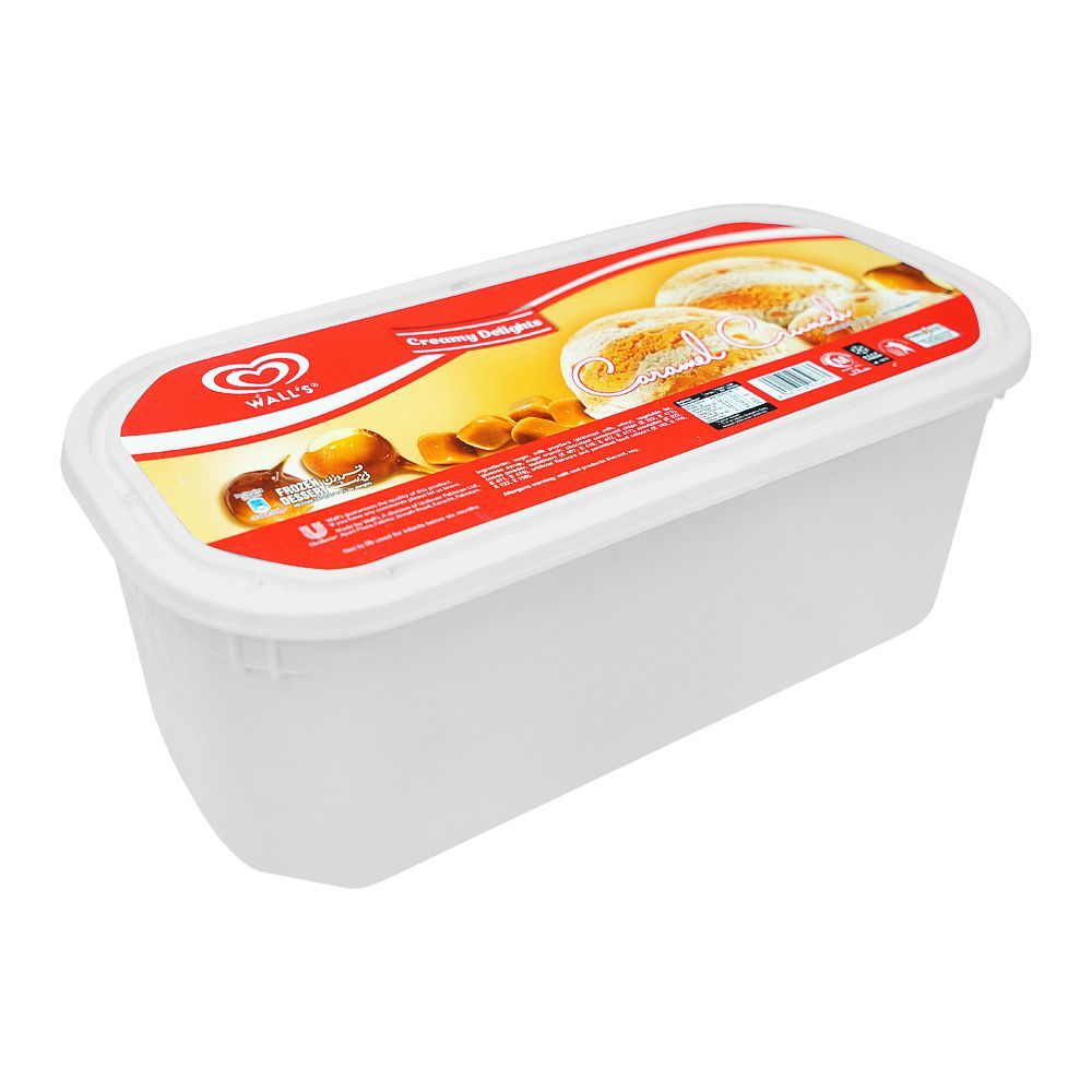 Wall's Caramel Crunch Frozen Dessert, Ice Cream, 4.5 Liters