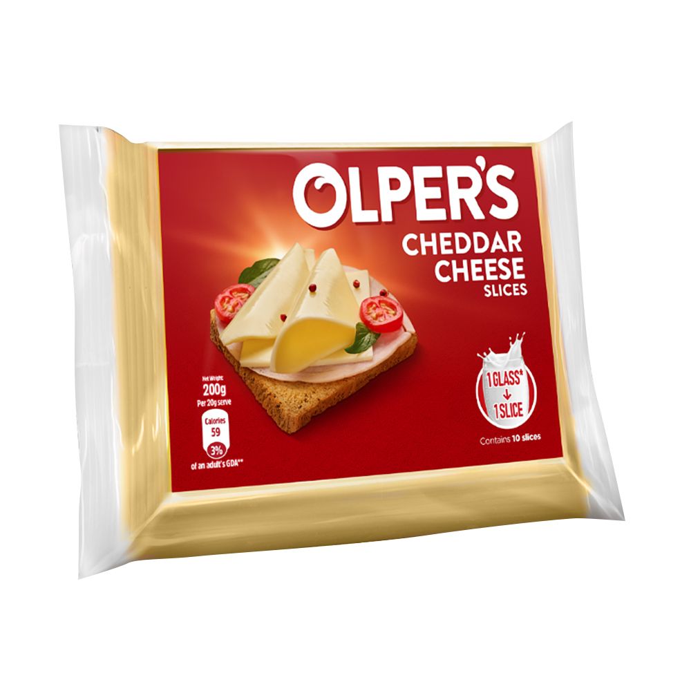 Olper's Cheddar Cheese Slices, 10-Pack, 200g