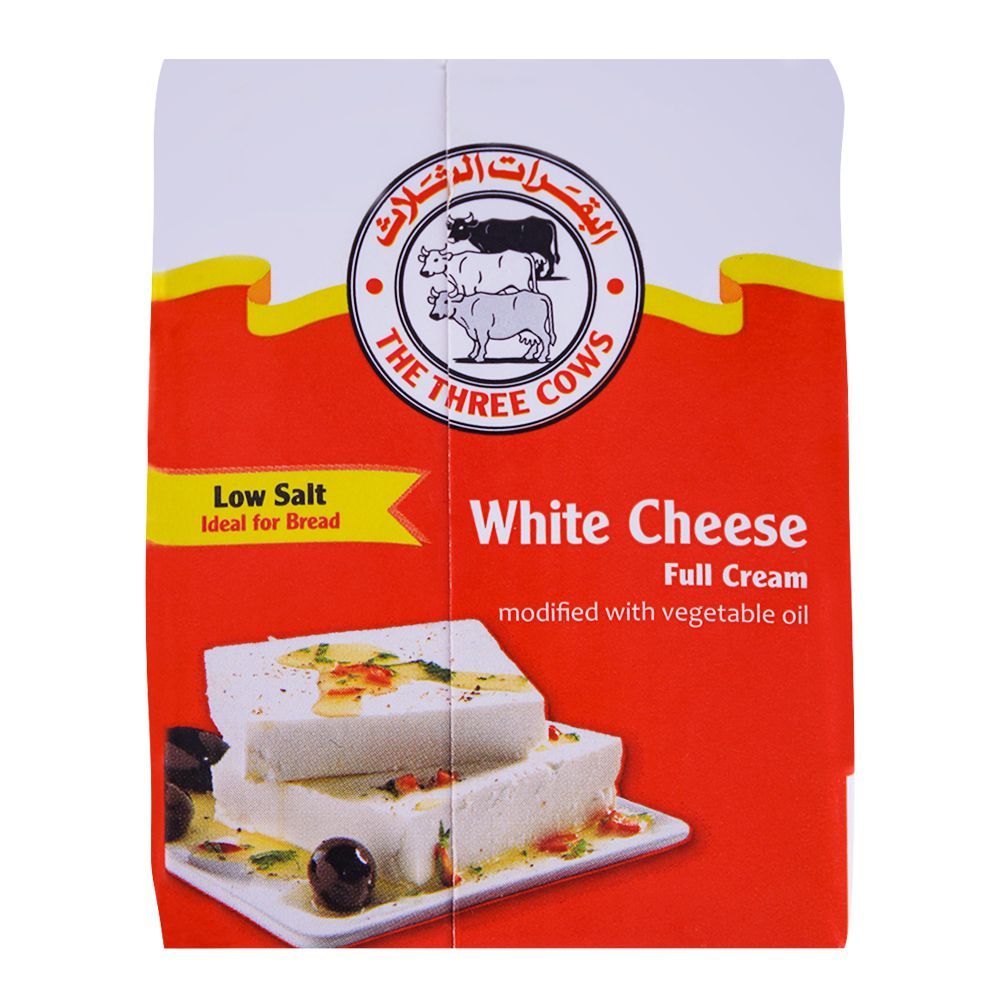 The Three Cows White Cheese, Full Cream With Vegetable Oil, 200g
