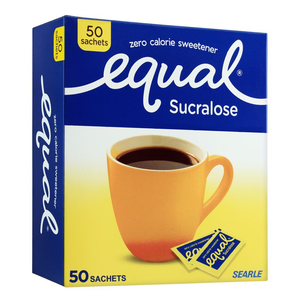 Equal Sucralose Zero Calories Sweetener Sachets, 50-Pack