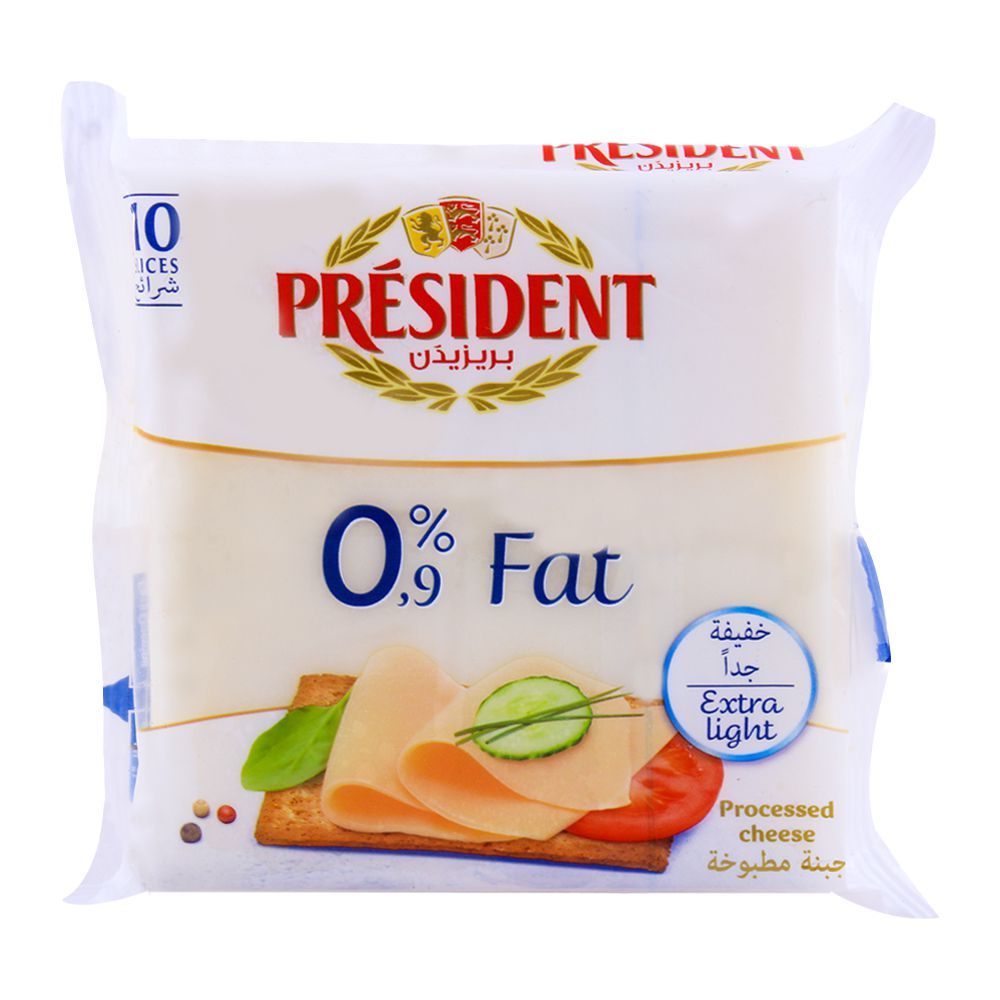 President 0% Fat Extra Light Cheese, 10 Slices, 200g