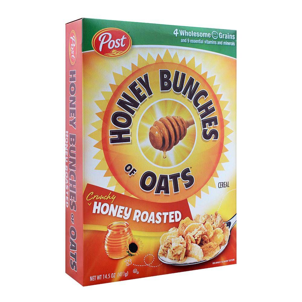 Post Crunchy Honey Roasted Honey Bunches of Oats Cereal 411g