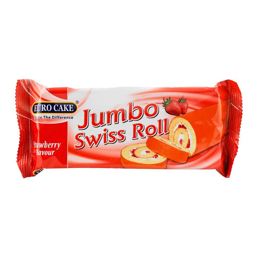 Euro Strawberry Jumbo Swiss Roll