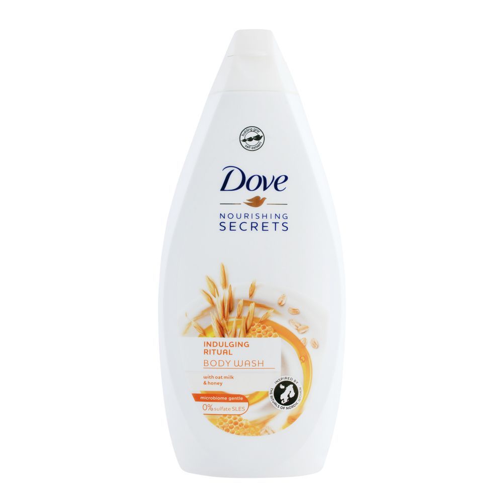 Dove Nourishing Secrets Indulging Ritual Body Wash, With Oat Milk & Honey, 0% Sulfate, 500ml