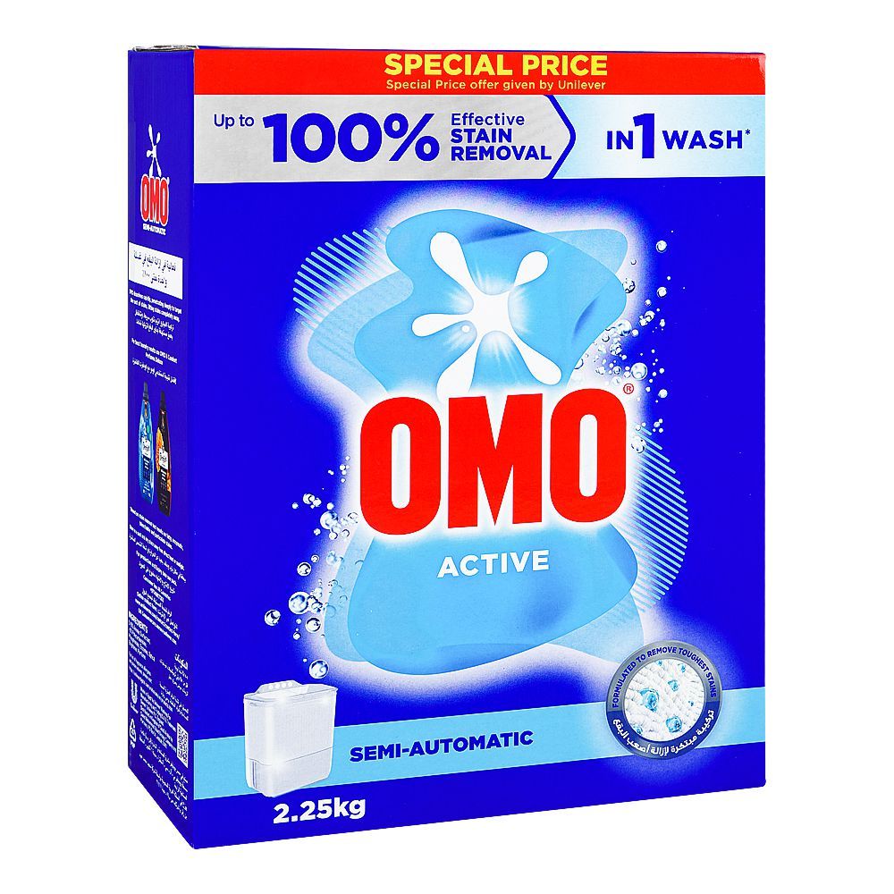 Omo Active Washing Powder, For Semi-Automatic Machines, 2250g