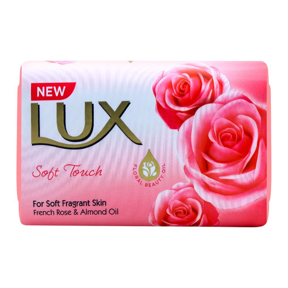 Lux Soft Touch French Rose & Almond Oil Pink Soap 110g