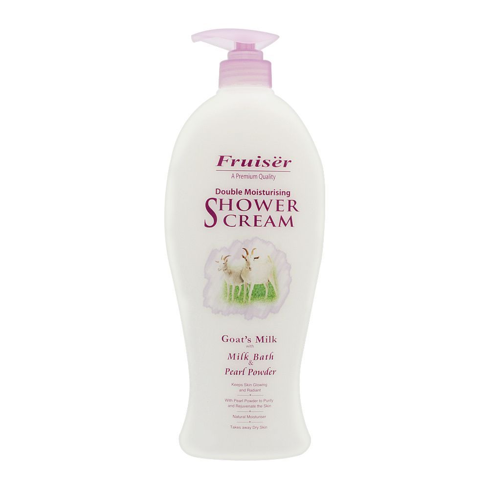 Fruiser Milk Bath & Pearl Powder Shower Cream, Pump, 1000ml