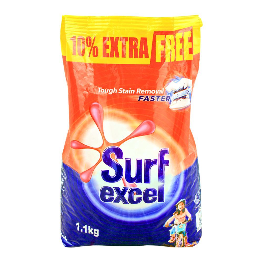 Surf Excel Washing Powder, 1.1 KG, 10% Extra FREE