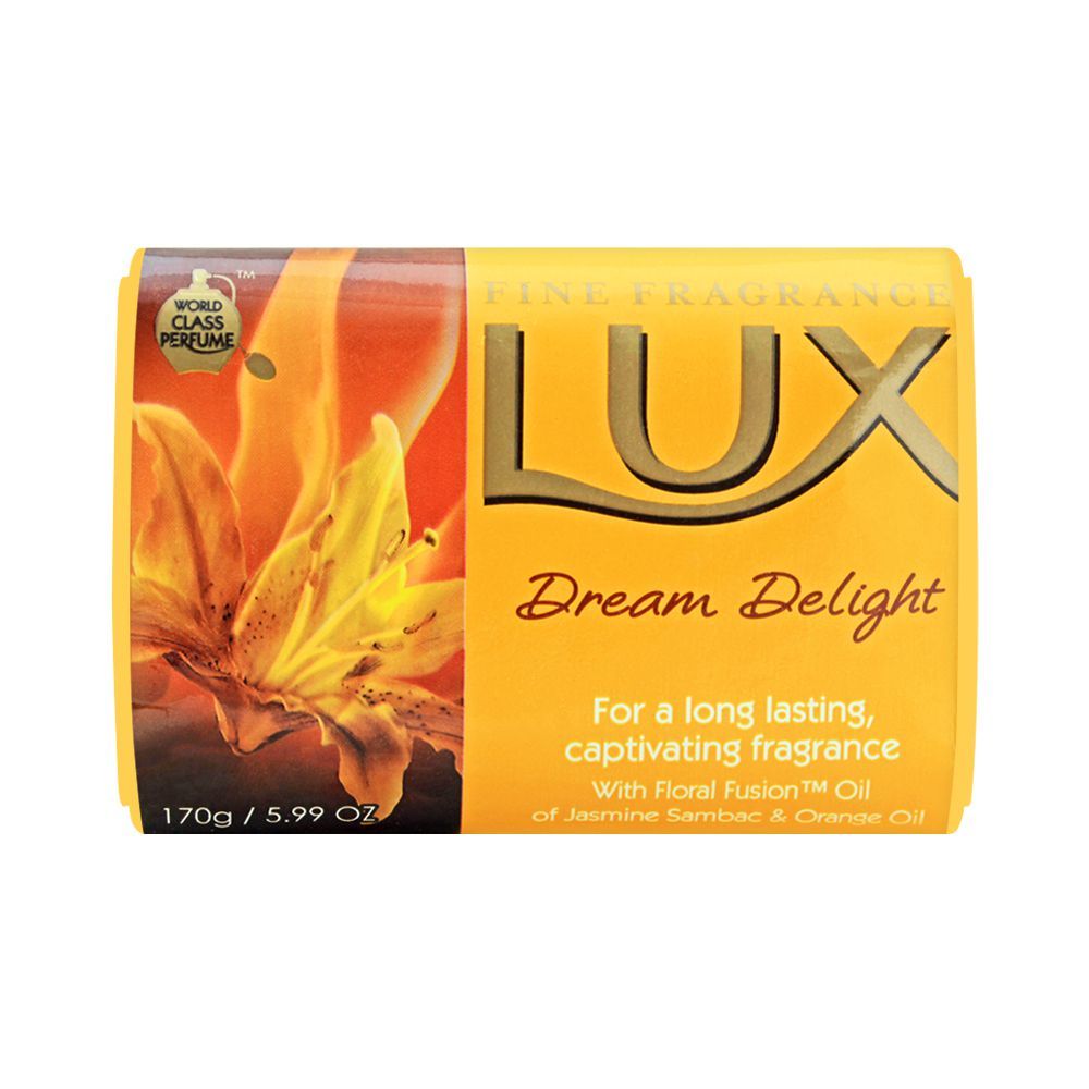Lux Dream Delight Oil Soap, Imported, Jasmine Sambac + Orange Oil, 170g