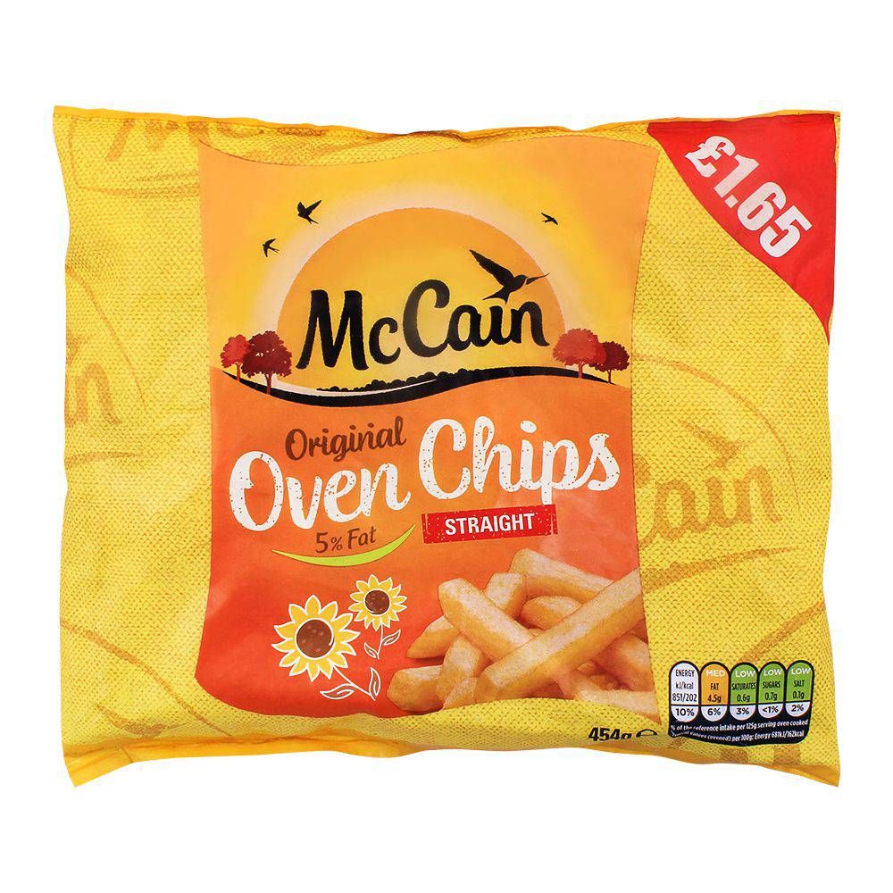 McCain Original Oven Chips, Straight, 5% Fat, 454g