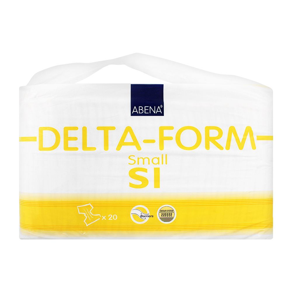 Abena Delta-Foam Adult Diapers, Small S1, 60-85cm, 20-Pack