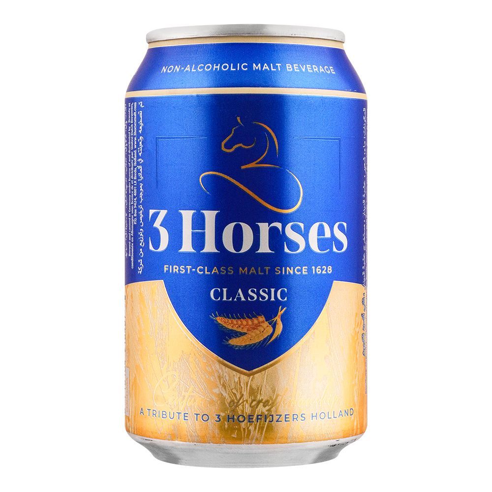3 Horses Classic Malt Beverage, 330ml