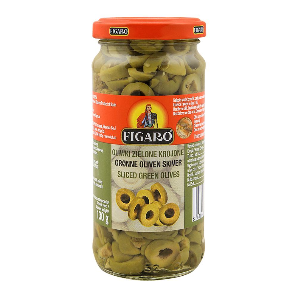 Figaro Sliced Green Olives, 240g