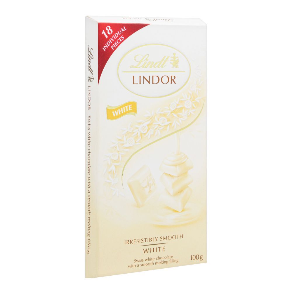 Lindt Lindor Irresistibly Smooth Swiss White Chocolate, 100g