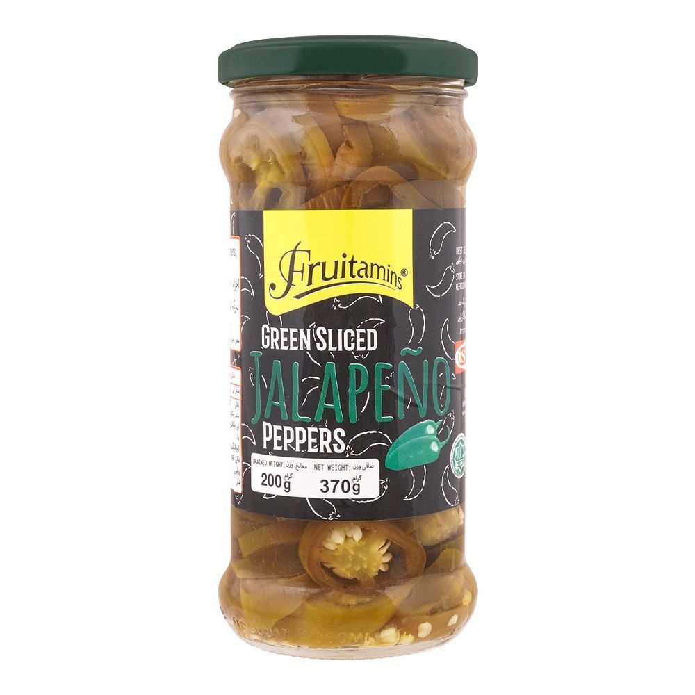 Fruitamins Green Sliced Jalapeno Peppers, 370g