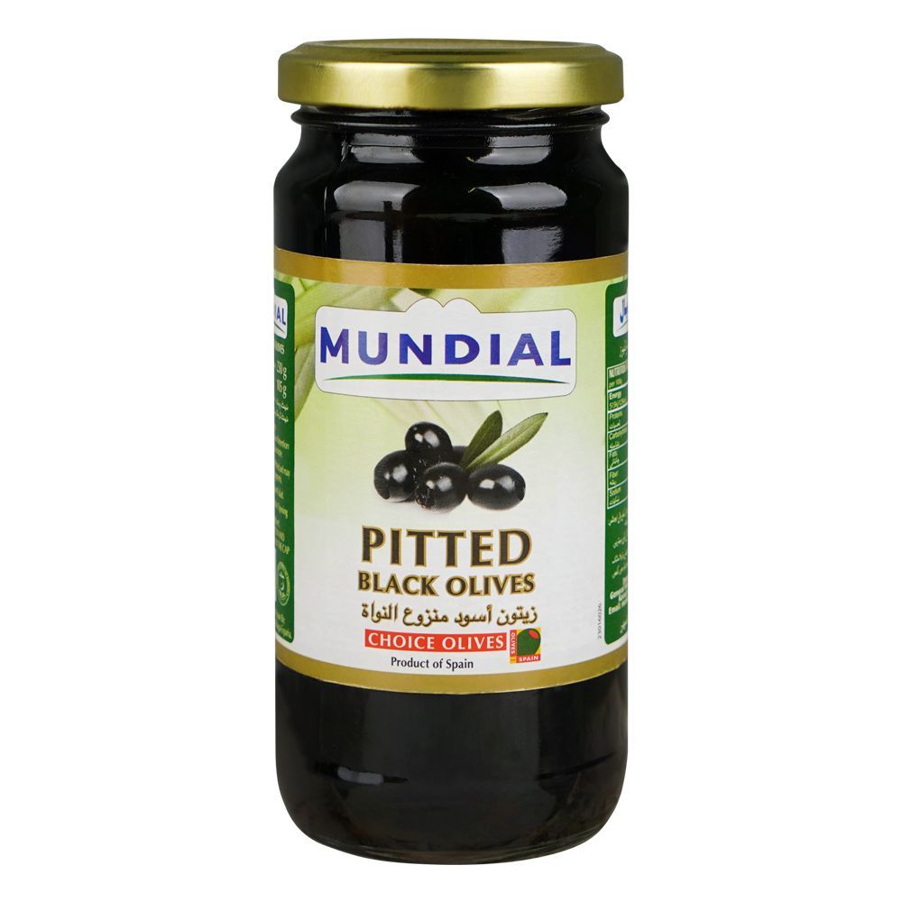 Mundial Pitted Black Olives, 230g