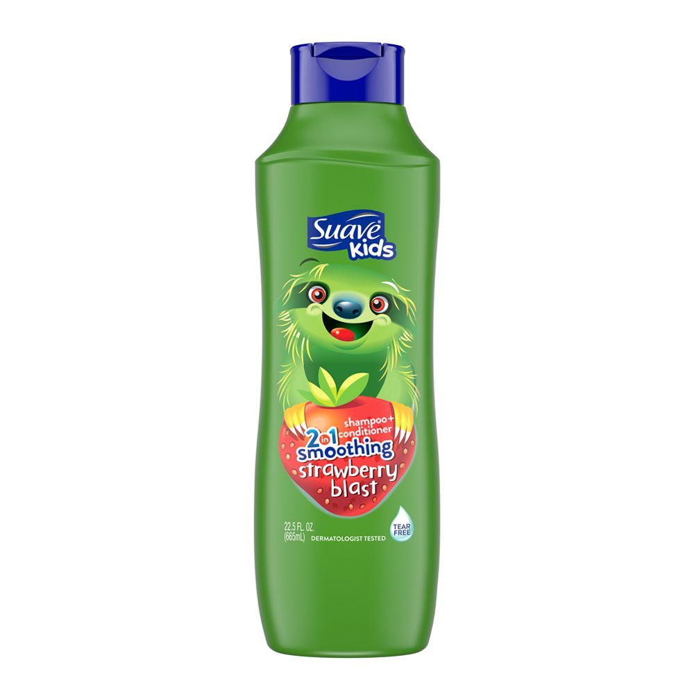 Suave Kids Strawberry Blast 2-In-1 Shampoo + Conditioner, Tear Free, 665ml