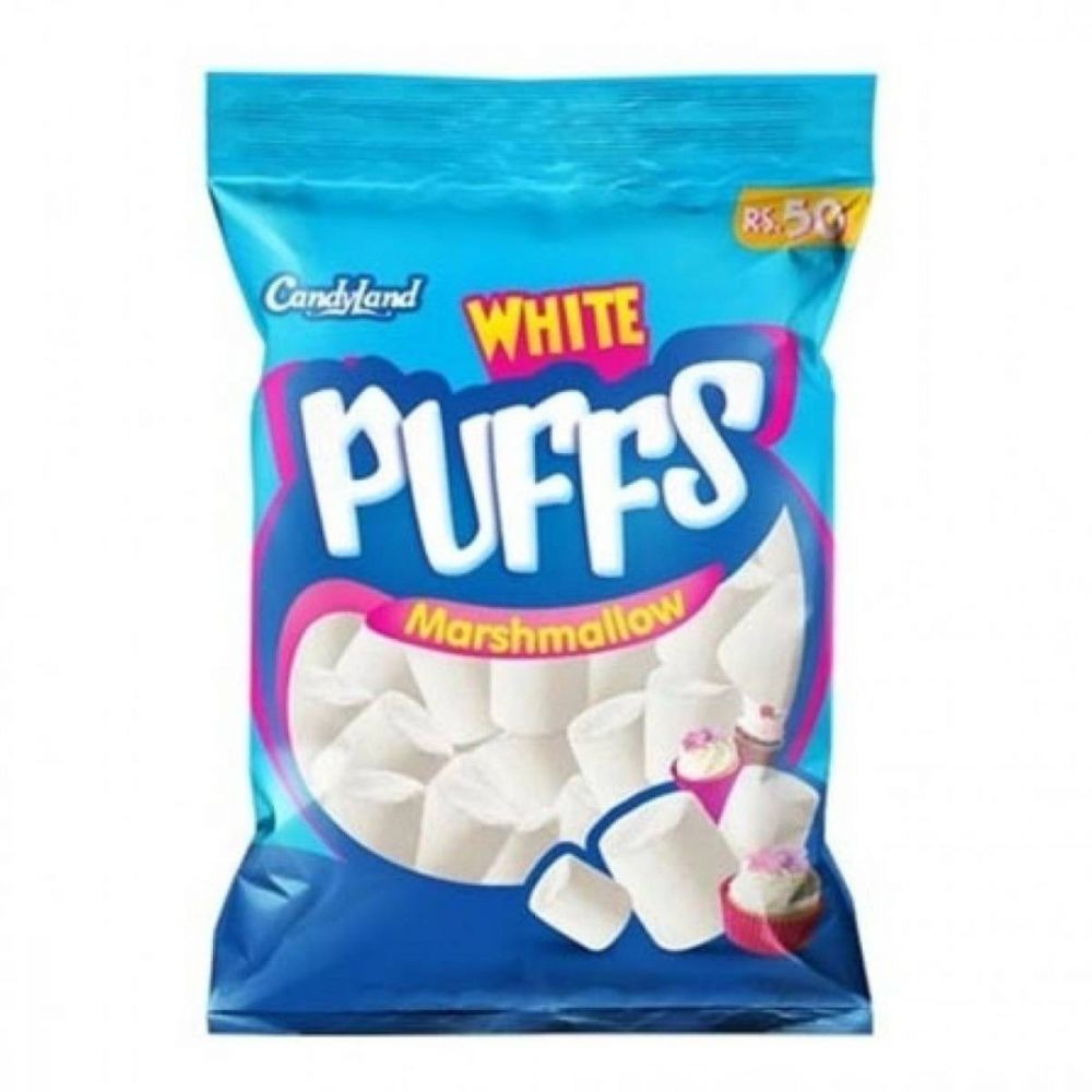 Candyland Party Puffs Marshmallow, White, 135g