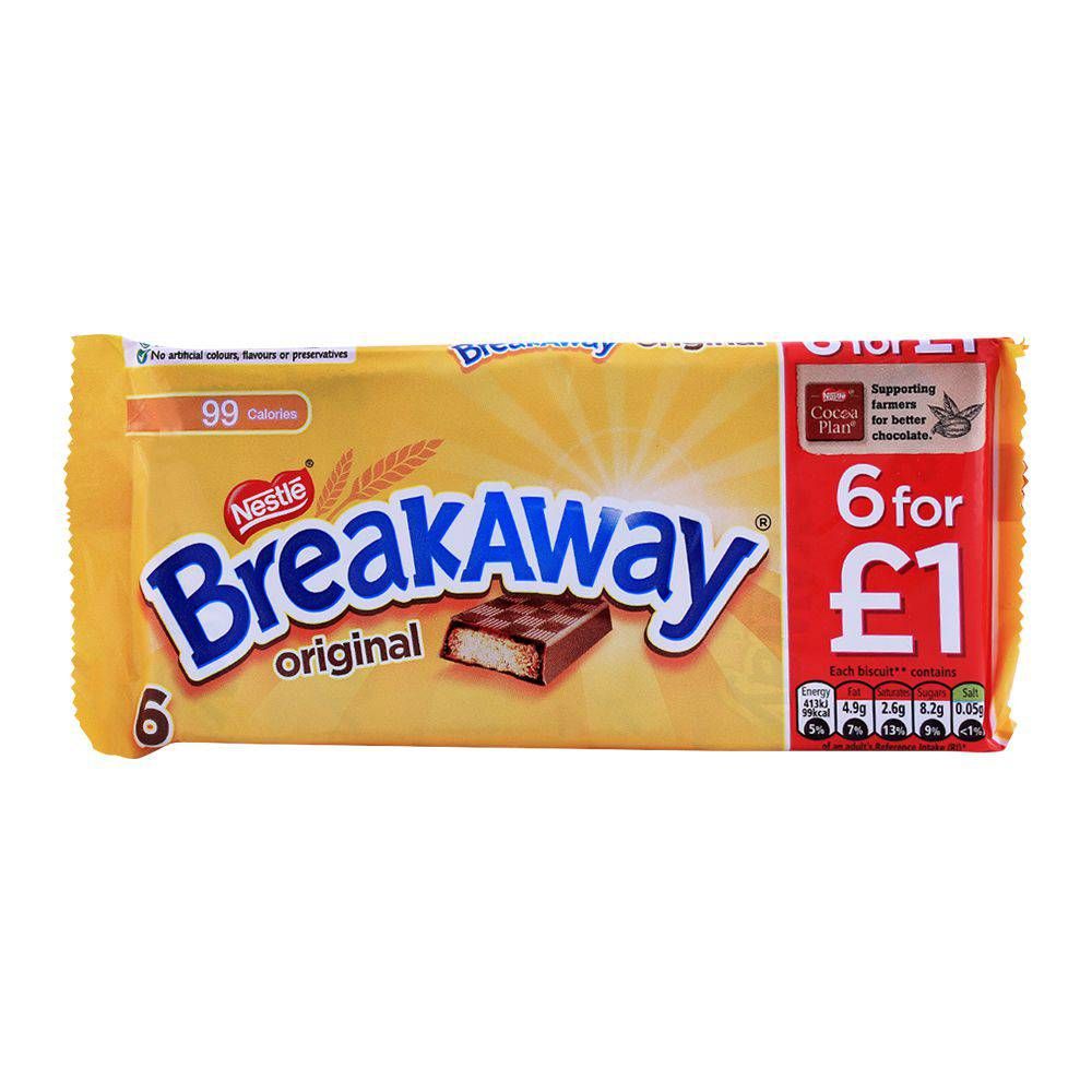 Nestle Breakaway Original Milk Chocolate, 6-Pack 