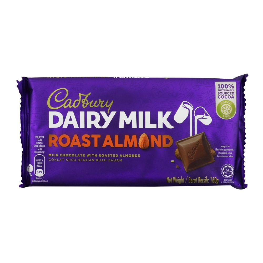 Cadbury Dairy Milk Roast Almond Chocolate, 160g