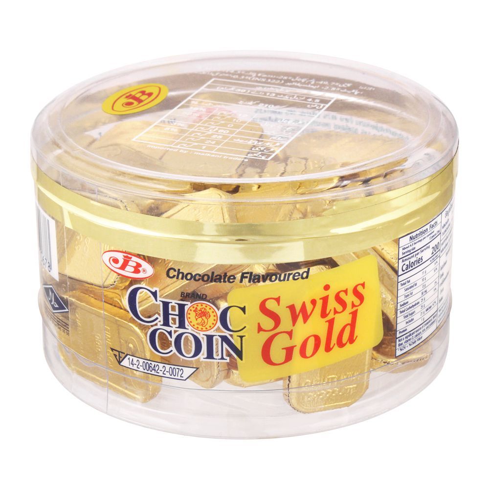 Choc Coin Choc Swiss Gold Chocolate Flavored Candy, 180g