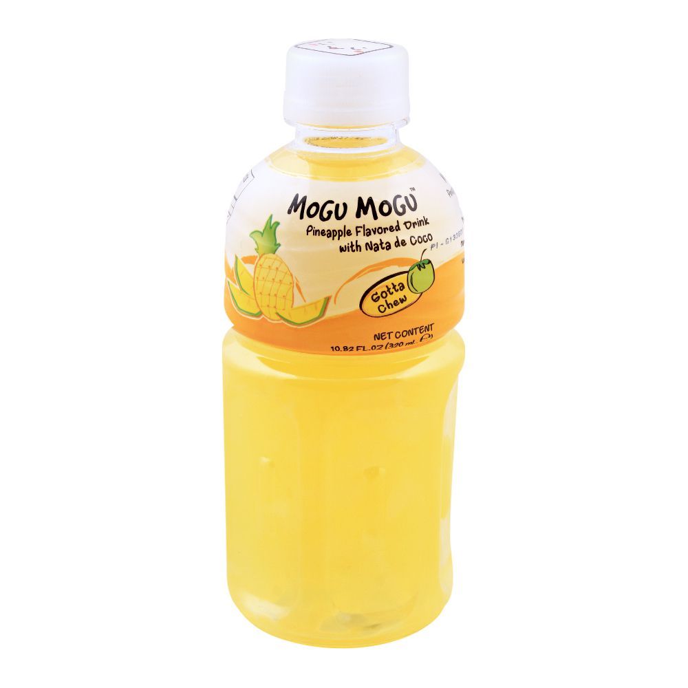 Mogu Mogu Pineapple Flavored Drink, With Nata De Coco, 320ml