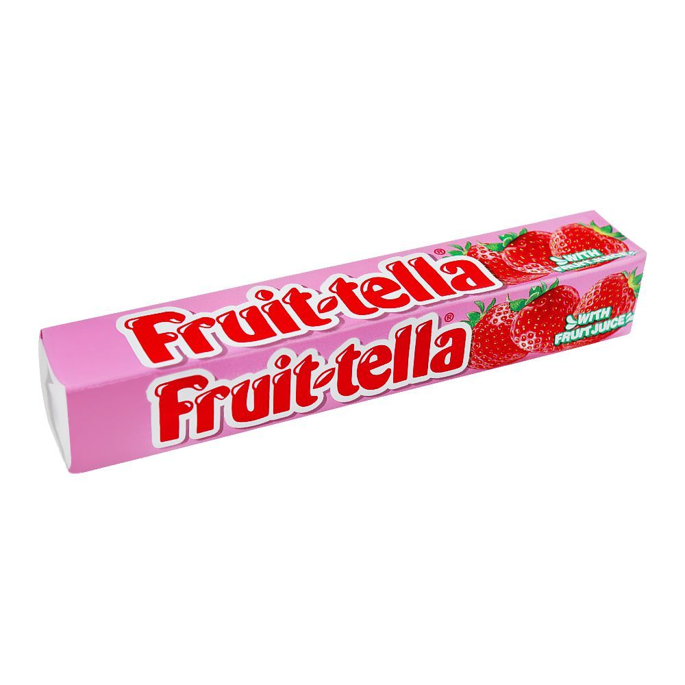 Fruit-Tella Chewy Candy, Strawberry, 32.4g