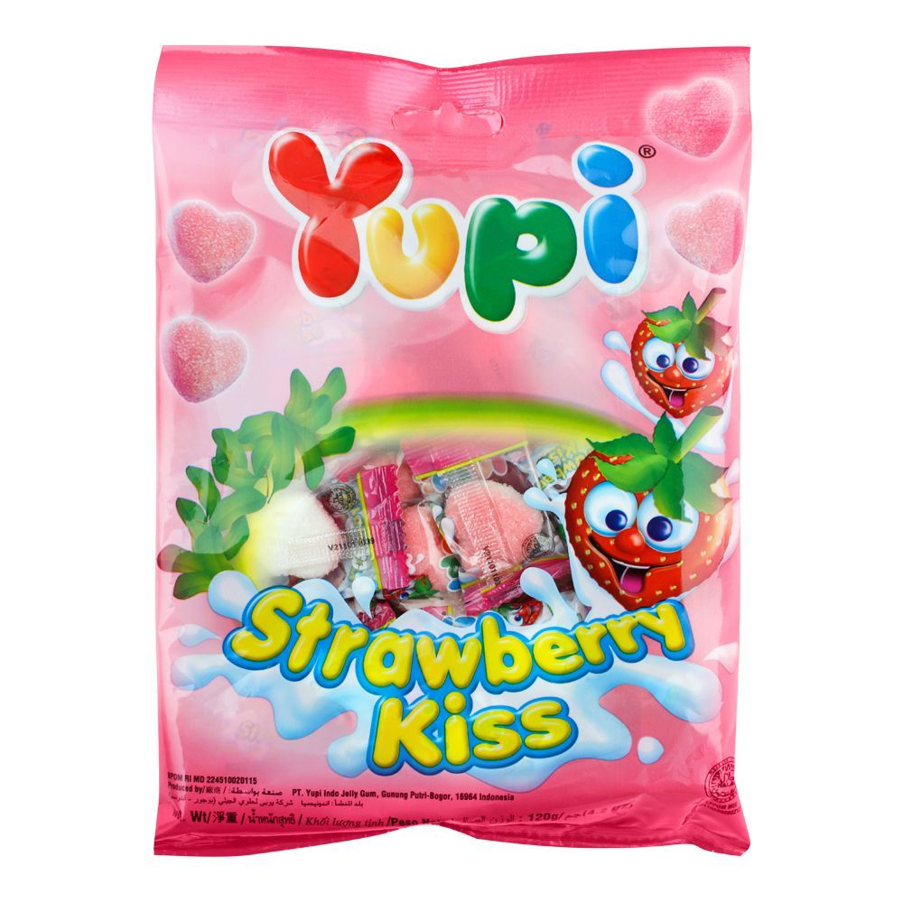Yupi Strawberry Kiss Gummy, 120g