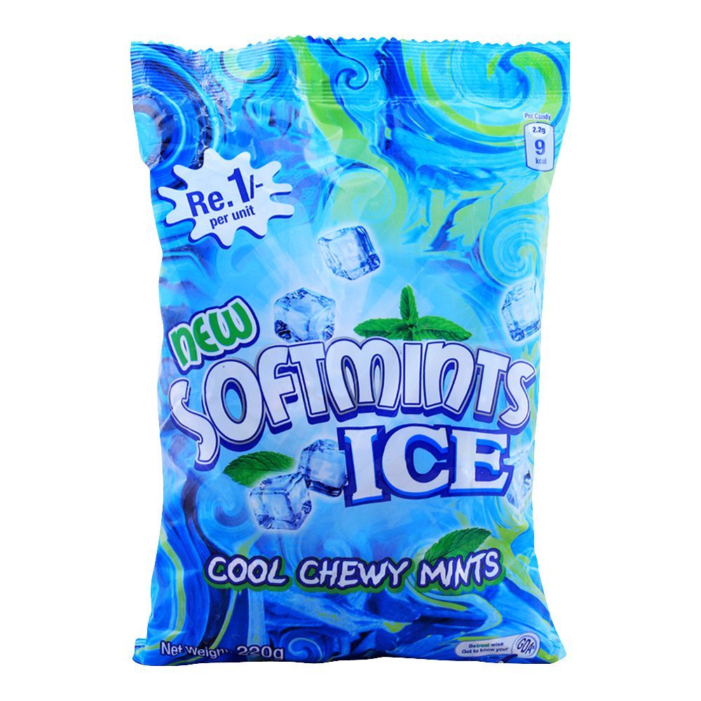 Soft Mint Ice, Cool Chewy Mints, 220g, (Local)