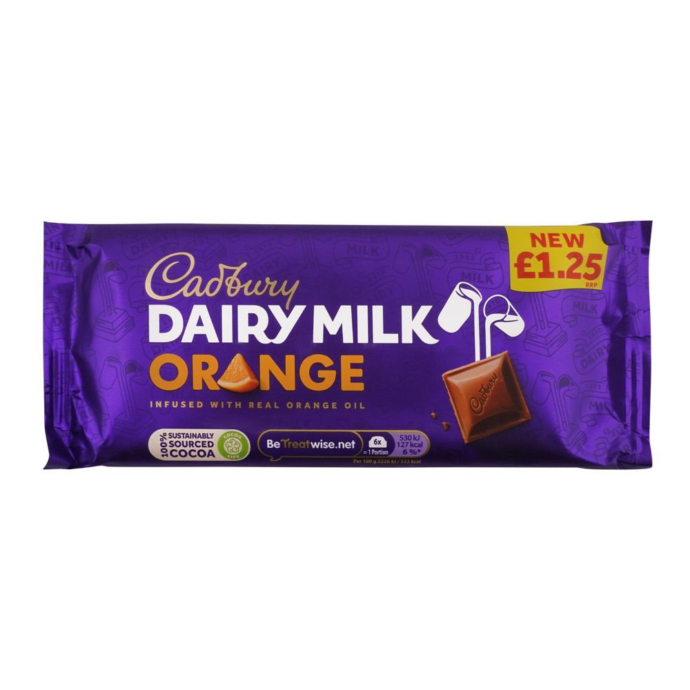 Cadbury Dairy Milk Orange Chocolate, 95g