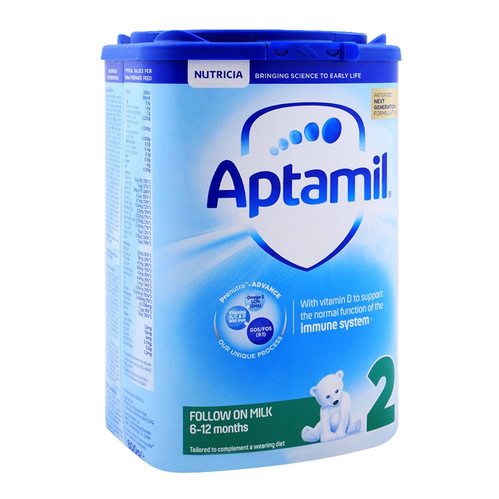 Aptamil No. 2, Follow On Milk, 6-12 Months, 800g