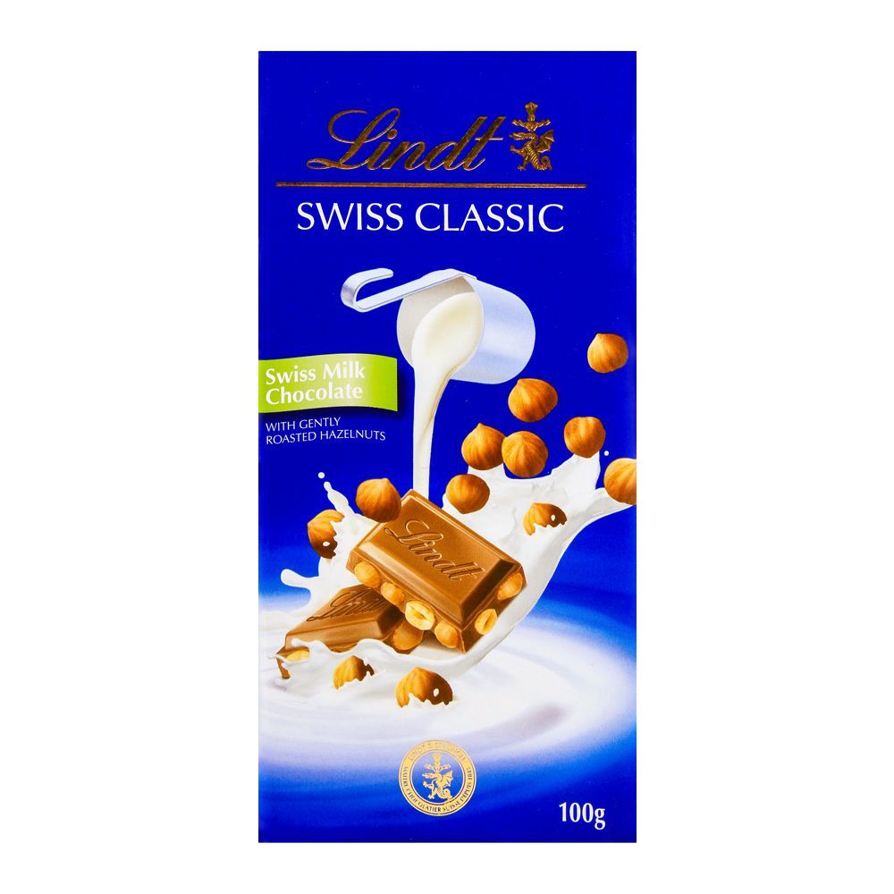 Lindt Swiss Classic Milk Chocolate With Hazelnuts 100g
