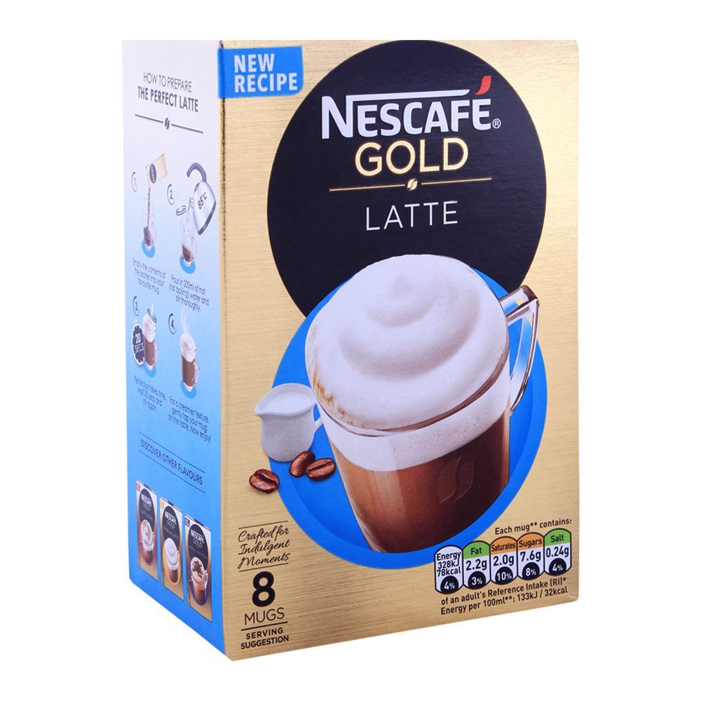 Nescafe Gold Latte Coffee 8x19.5g