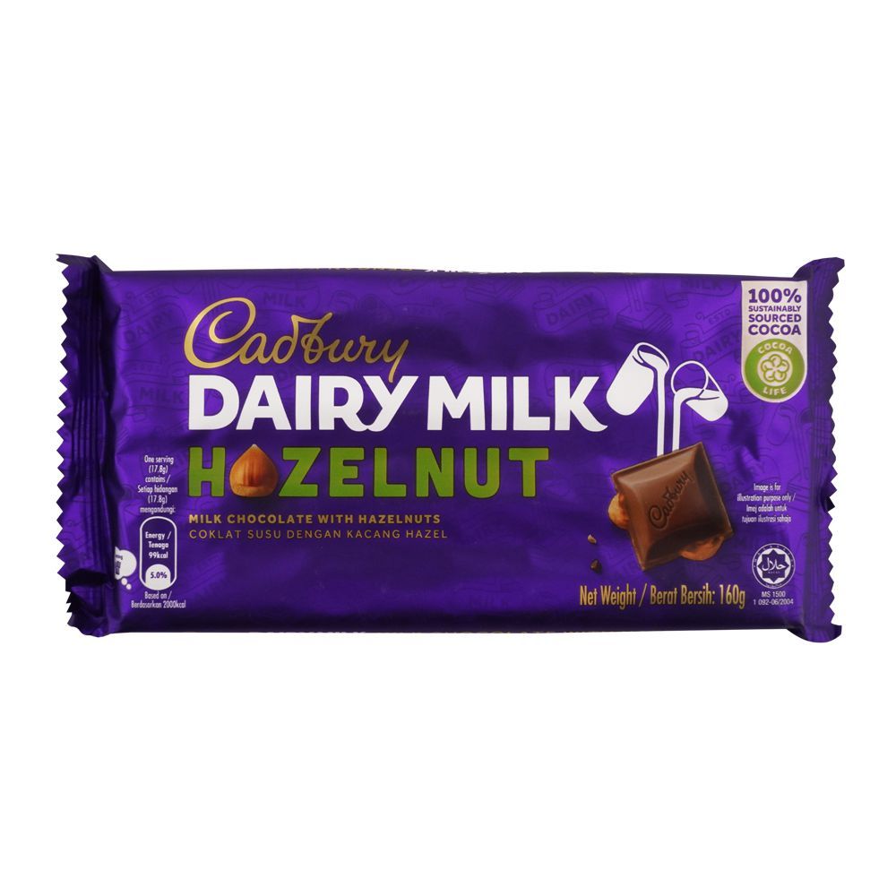 Cadbury Dairy Milk Hazel Nut Chocolate, 160g