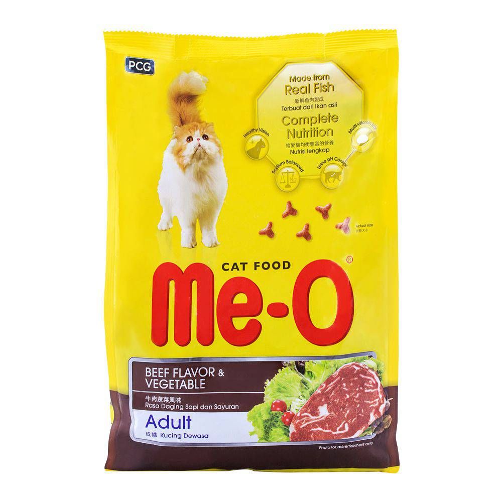 Me-O Adult Beef Flavor & Vegetable Cat Food 1.2 KG