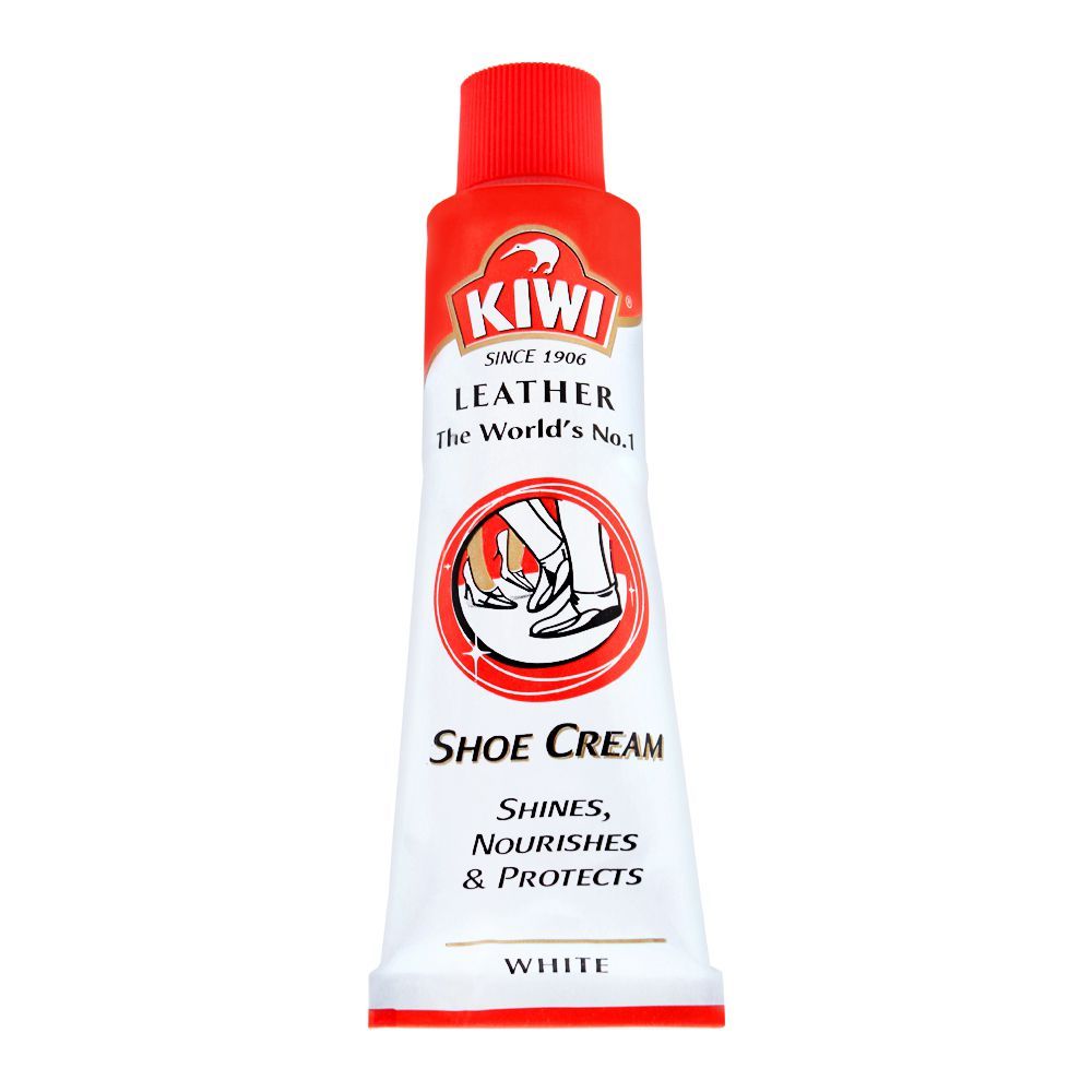 Kiwi Shoe Cream Tube, White, 45ml