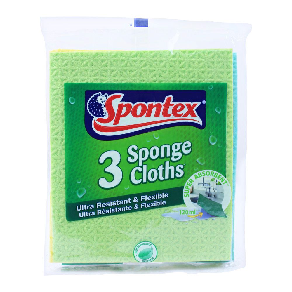 Spontex Sponge Cloths, 3-Pack